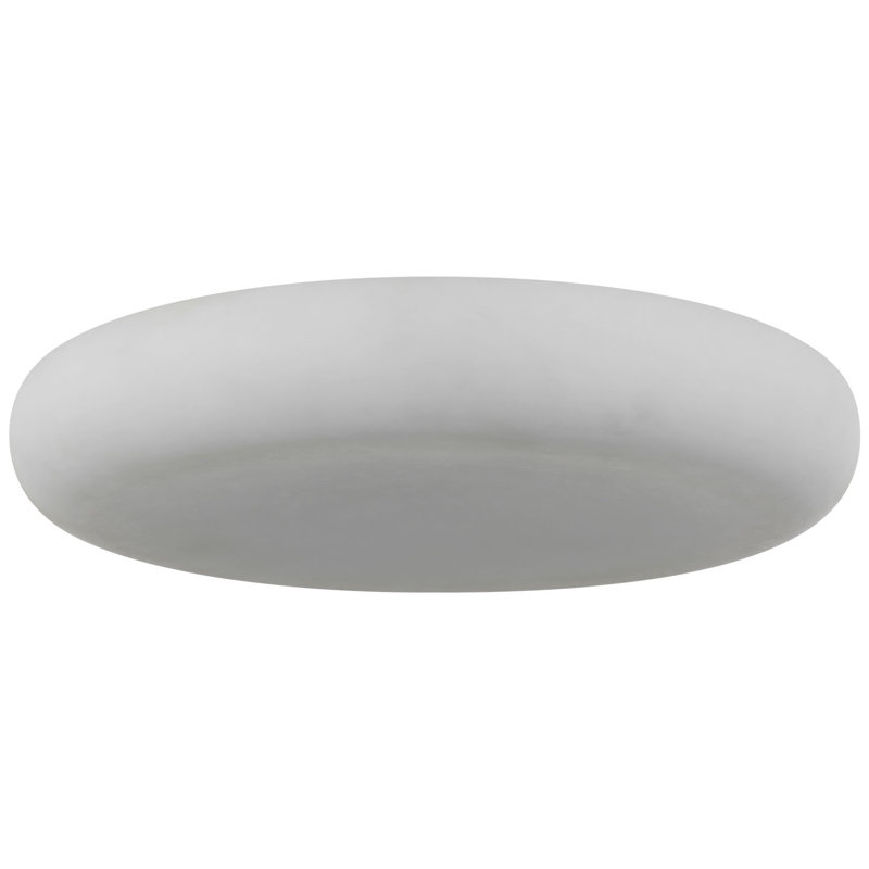 Kelly Wearstler Formosa 22" Flush Mount, Alabaster/Polished Nickel