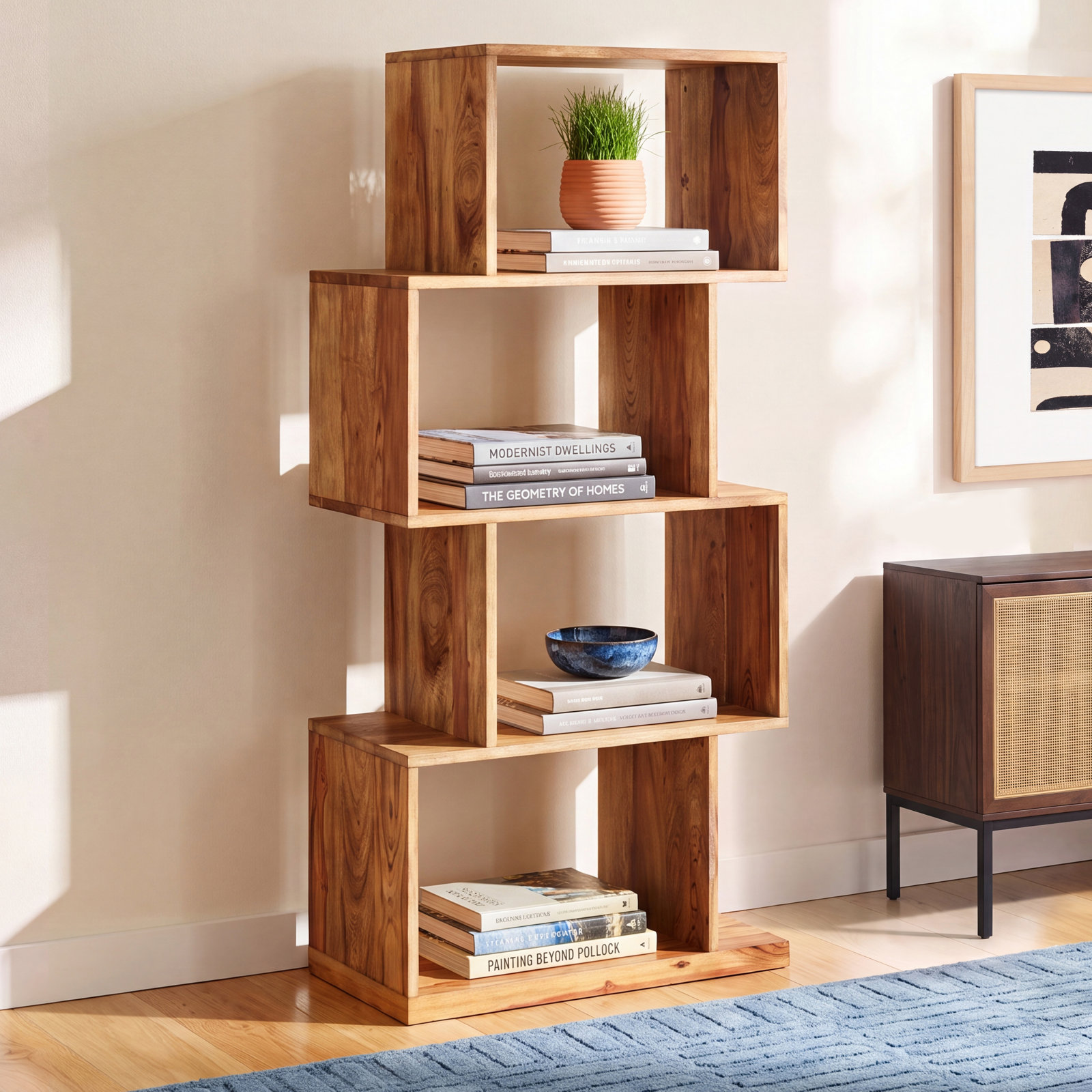 22" Mango Bookcase, Brown