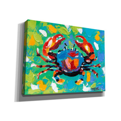 «Seaside Crab I» par Carolee Vitaletti, art mural sur toile