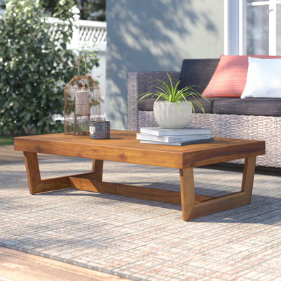 Louise Rectangular Acacia Outdoor Coffee Table