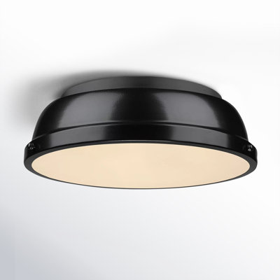 Calico 2 Light Steel Flush Mount