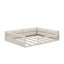 Lit plateforme double tapissier en bois avec garde-corps et coussin-1183061158