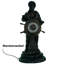 Roman Numeral Metal Mechanical Tabletop Clock in Black