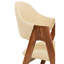 Chaise de salle à manger rembourrée en polyester avec dossier courbé et pieds inclinés, collection Cedarburg