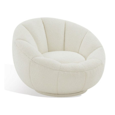 Fauteuil demi-tonneau pivotant de 35,8 po Dama
