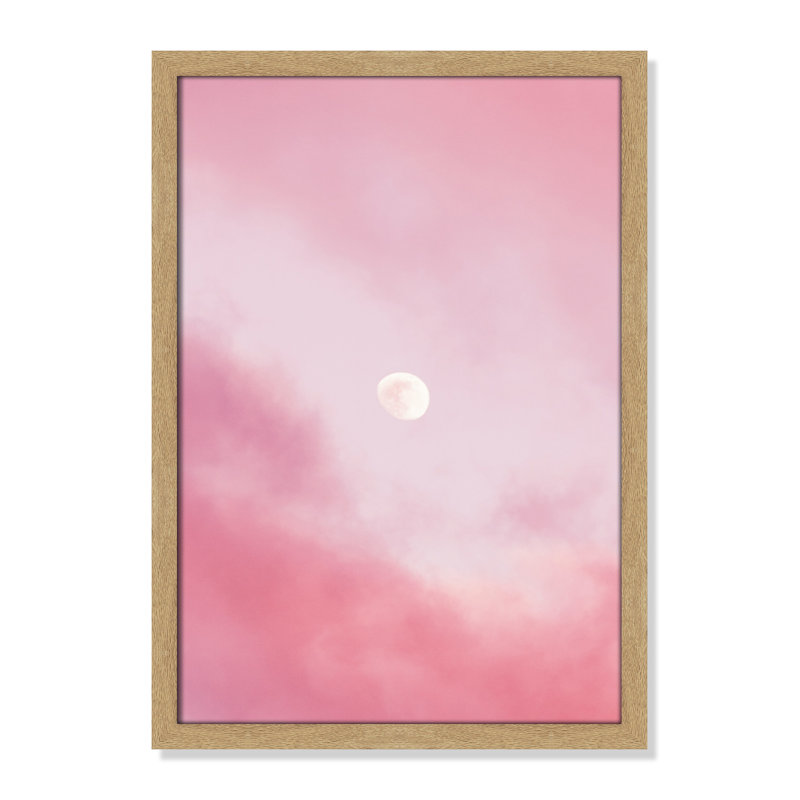 Lunar Cotton Candy Sky par J Lee - impression d'un seul cadre, H 23 po x l 17 po x P 1,25 po, Brun
