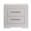 Table de chevet 2 tiroirs en bois blanc Blanca