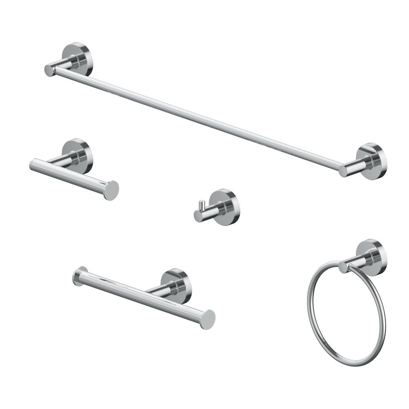 APERTO® 4 - Piece Bathroom Hardware Set, Polished Chrome