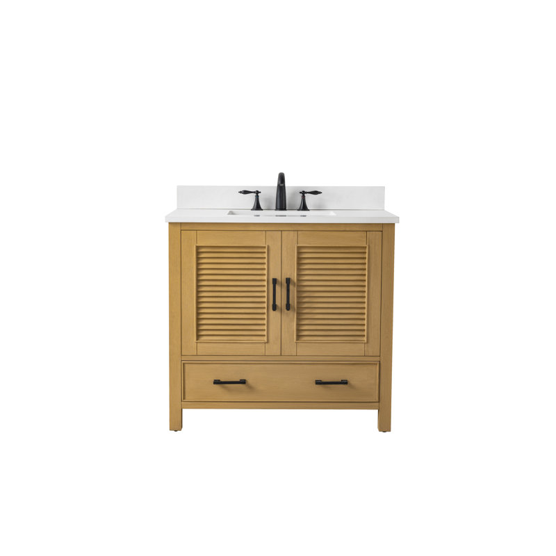 Ensemble de meuble-lavabo simple 36 po, Chêne