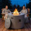 Foyer de table rond 32 po au propane, table de foyer au gaz puissante de 50 000 BTU, certifié CSA, foyer d'extérieur idéal pour les repas, les fêtes sur la terrasse, le jardin et la cour (minimalisme)