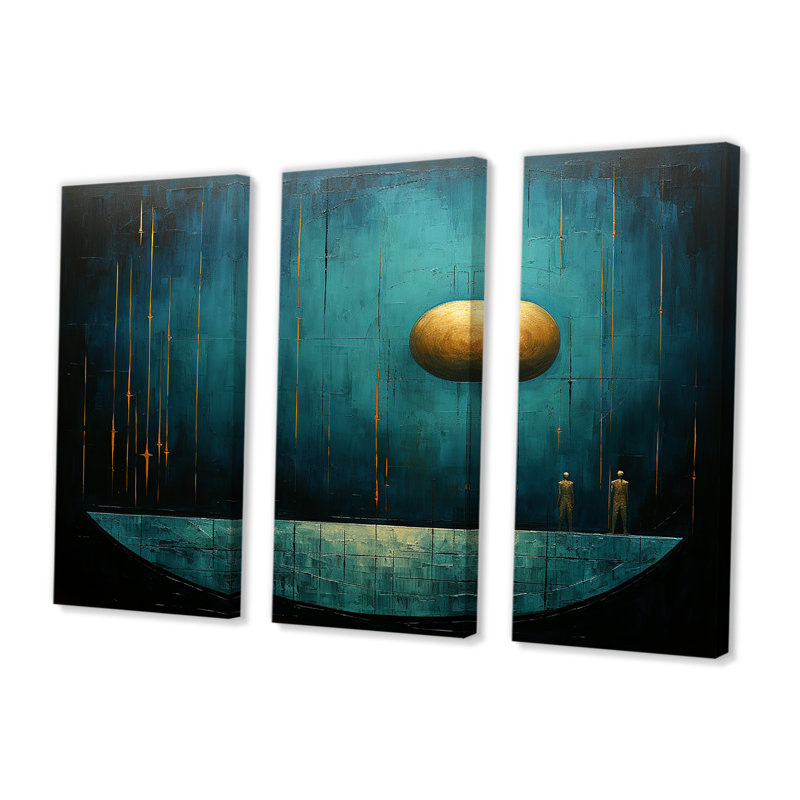 Ensemble d'art mural Zaylee, Toile tendue, H 32 po x l 48 po x P 1 po