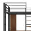 Lit mezzanine en métal avec 2 tablettes et un bureau-700955593-685142027