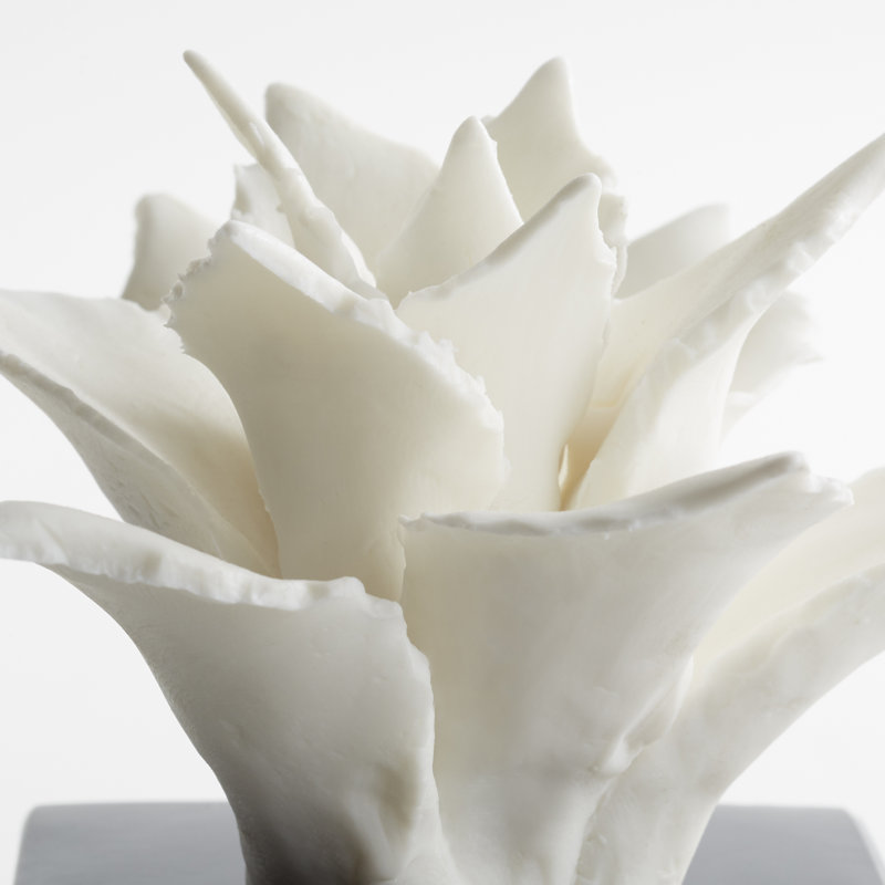 Calendine Decorative Flower Sculpture, 4.75" H x 4" W x 4.5" D