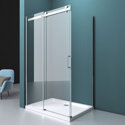 Durovin 1450x750mm Frameless Sliding Shower Enclosure 8mm Safety Glass