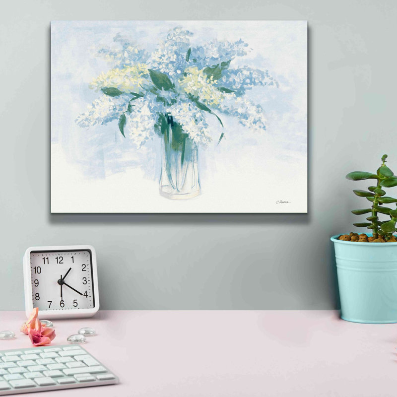 «Aarish Contemporary Lilac Blue on Canvas» par Carol Rowan, reproduction, H 12 po x l 16 po x P 0,75 po