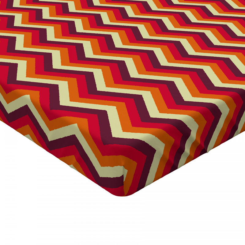 Microfiber Chevron Fitted Sheet, Twin Fitted Sheet