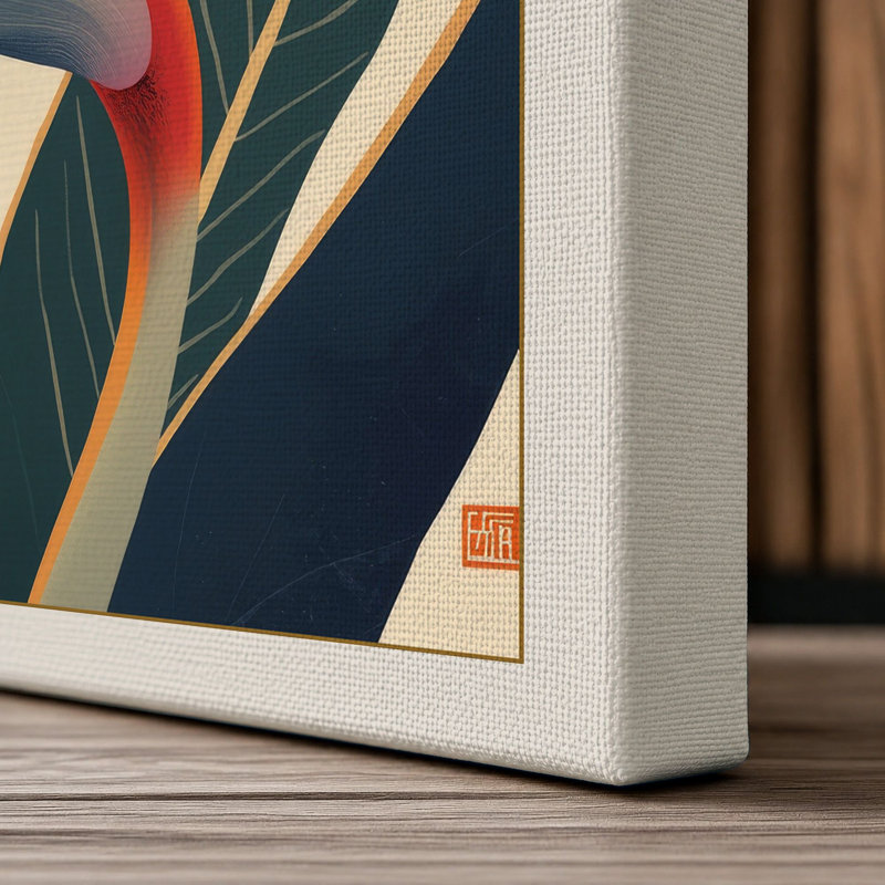 Bird of Paradise Botanical - Wrapped Canvas, 18x12 - 45.7 x 30.5 cm, Cream Border