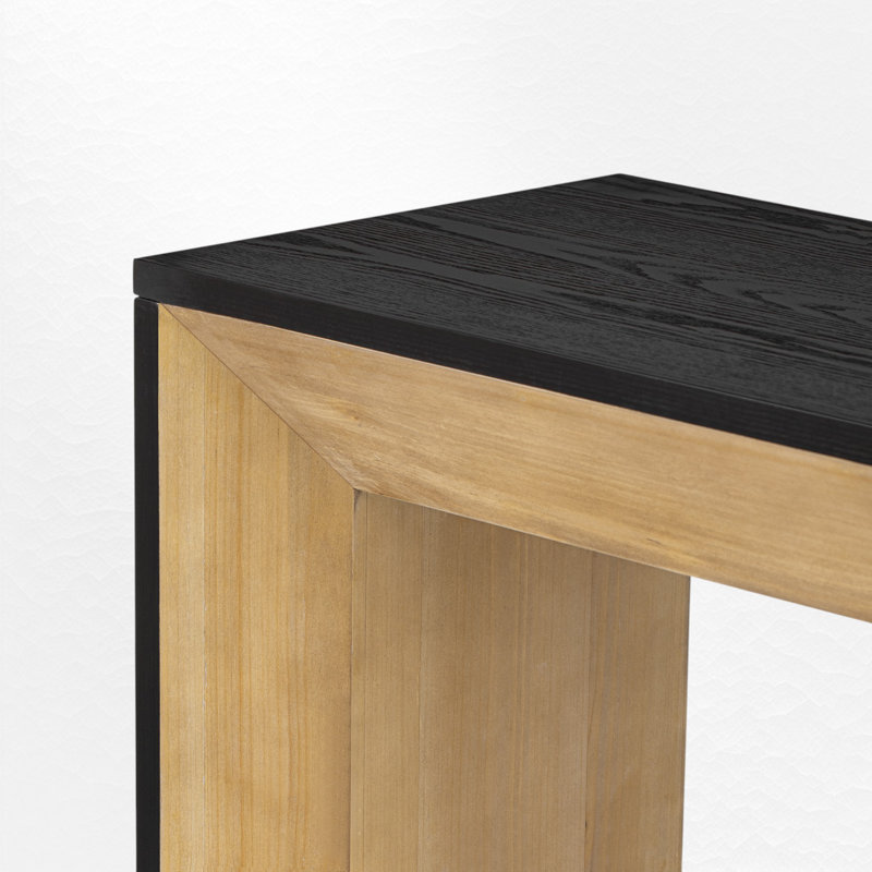 59.03" Console Table, Black, Brown
