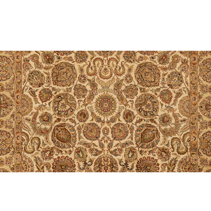 Wool Oriental Area Rug in Cream