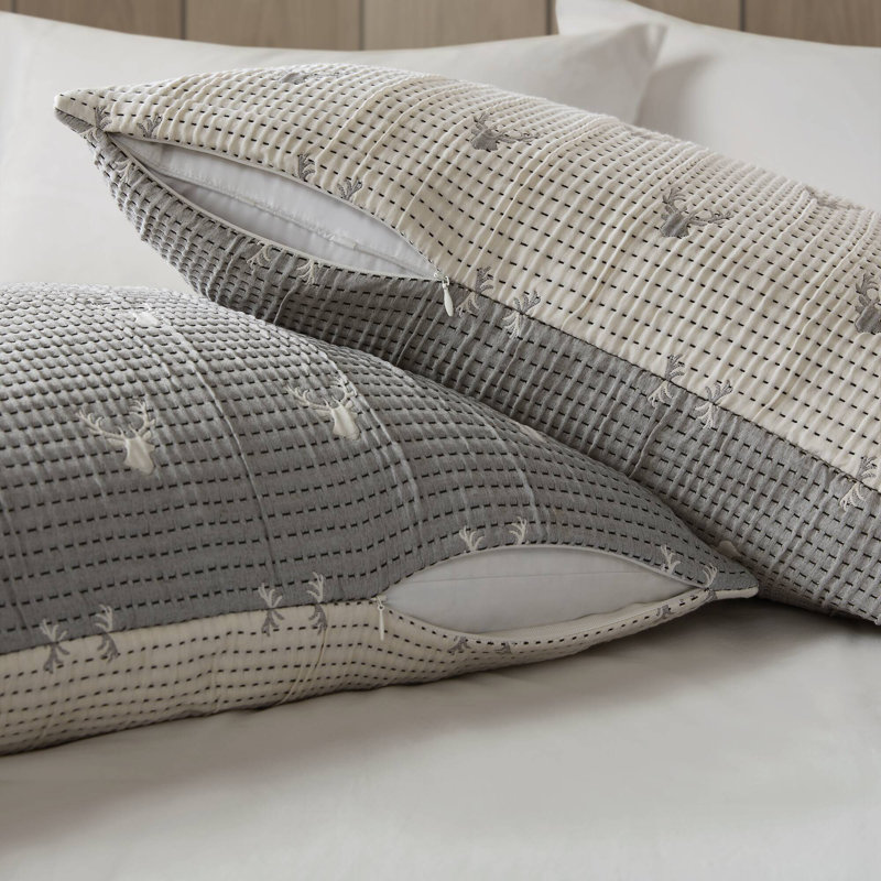 Rustic Charm Bedding Sets, Polyester Grey, Cozy Cabin Retreat