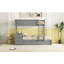 Lit simple superposé simple avec lit gigogne simple, rangement et bureau, gris-501924142