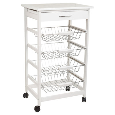 Lasherrie Wood Kitchen Cart