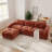 110.7" Upholstered L-Shaped Boneless Sectional With Ottoman-1817936870