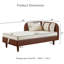 Canapé de rangement 65 po en PU et velours-1647072765