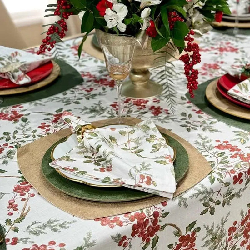 Holly Berry 21" Napkin