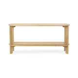 Kering Oak Wood Oval Console Table