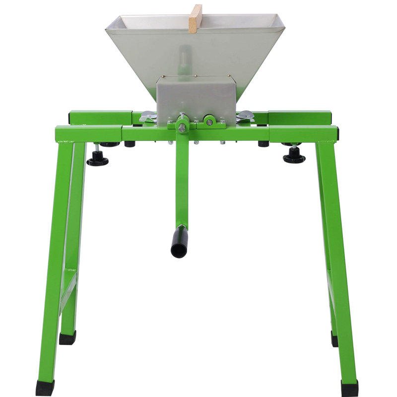 Presse-agrumes manuel 7L avec support, broyeur à fruits portatif avec roue Pulpereur à fruits en acier inoxydable pour presser le vin et le cidre