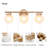 Pranet Iron Glass/Metal Bathroom Vanity Light 3 Light Vanity Light