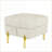 Ottoman with Storage, Pet-Friendly Anti-Scratch Leather Entryway Bench, Tufted Beige | Golden Metal Legs-1076749679