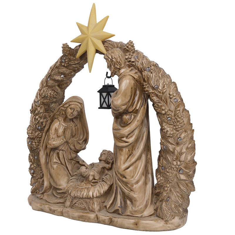 Crèche de Noël des fêtes avec DEL blanc chaud - petit