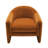 Esly Upholstered Modern Curved Rusted Orange Velevt Barrel Accent Chair-1466543510