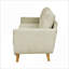 Canapés | Canapé capitonné de 74 po de largeur avec structure en bois | Beige | Microfibre