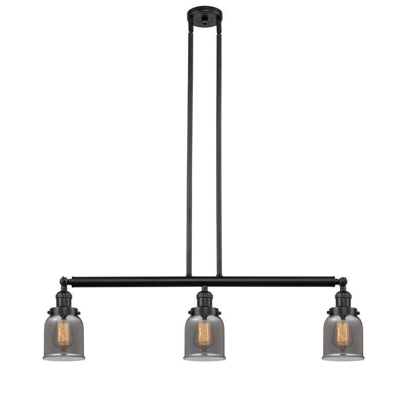 Tom 3 - Light Kitchen Island Pendant, Plated Smoked, No Bulb Included, Matte Black