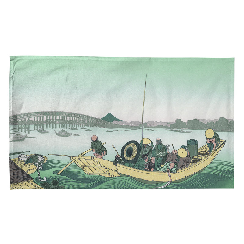 Hague Tea Towel Kitchen Towel, Green, Poly Twill
