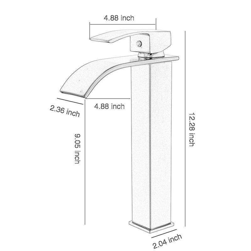 Single-handle Bathroom Faucet with Drain Assembly, Matte Black