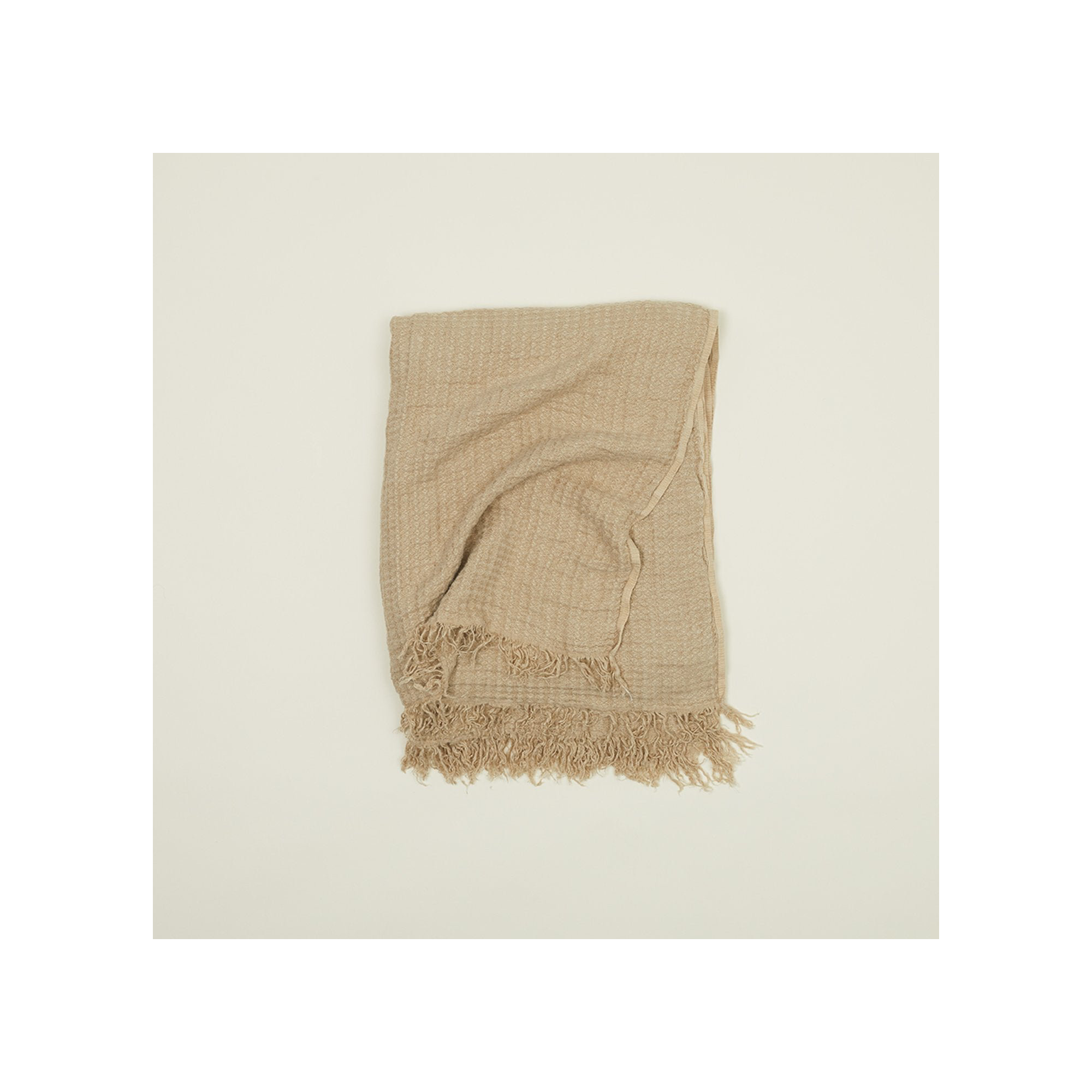 Simple Throw Blanket, Flax, 70" L x 50" W