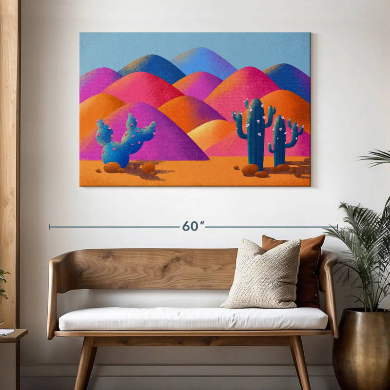 Harnek, désert vibrant de cactus Saguaro, H 32 po x l 48 po