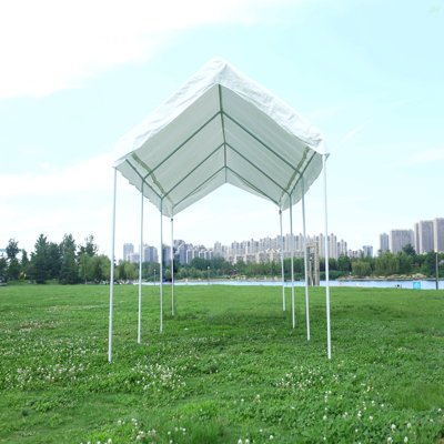 10'X20' Heavy Duty Carport Gazebo, Canopy Garage, Car Shelter With Windows