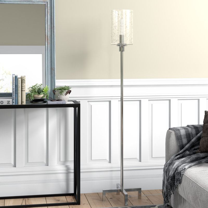 Panos 66.25'' Traditional Floor Lamp, Silver