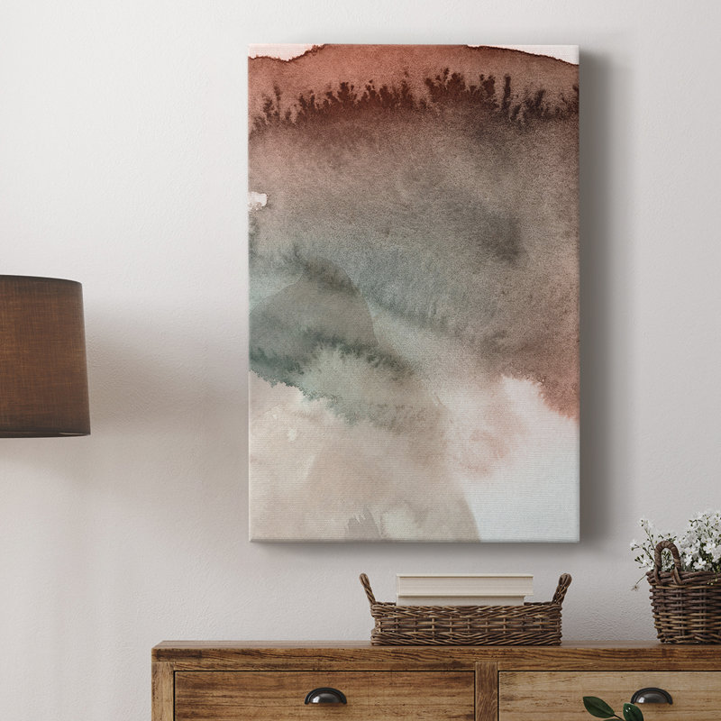 Abstrait rouge ocre IV - galerie Cavas sur mesure