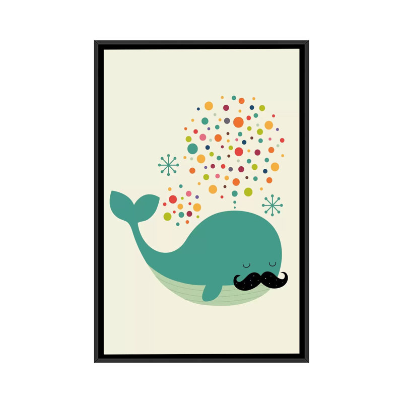 « firewhale » par andy westface-impression sur toile tendue, H 48 po x l 32 po x P 1,5 po, Toile avec cadre flottant noir