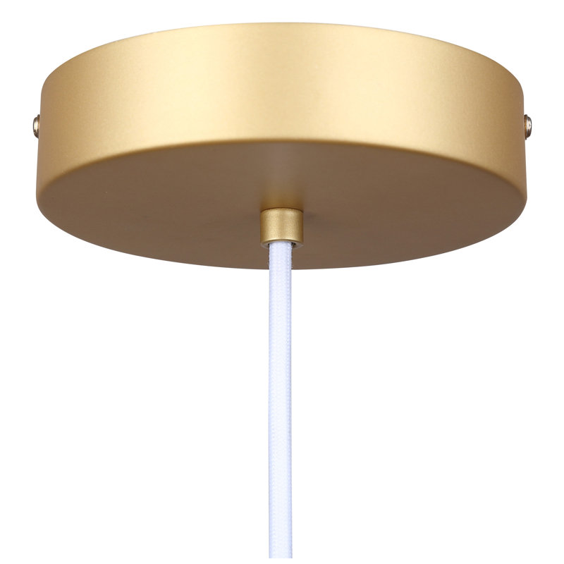 Luminaire suspendu en dôme à 1 lumière Brac, Or