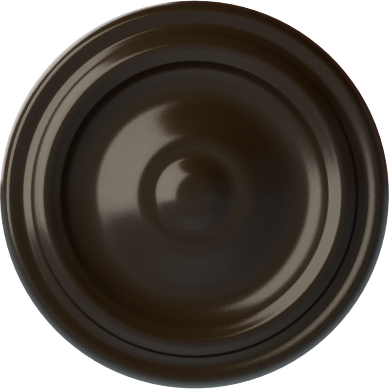 Endurathane Maria Ceiling Medallion, 9 5/8"OD x 1 1/8"P (Fits Canopies up to 1 3/4"), Hand-Painted Stone Hearth Finish