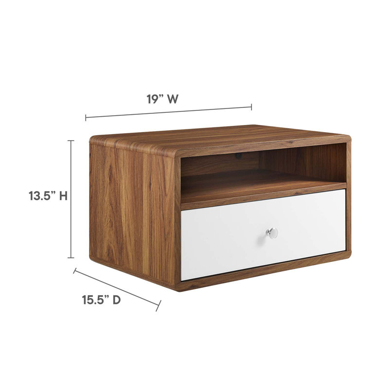 Table de chevet murale Modway