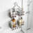 Over The Shower Head Caddy Organizer With Hooks, Rustproof Stainless Steel Bathroom Storage Rack With Split Design And Suction Cups For Stability-1058405015