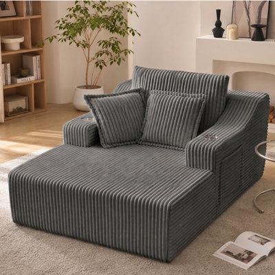 Canapé-lit rembourré 67 po avec coussins et 3 coussins d'intérieur 67 po